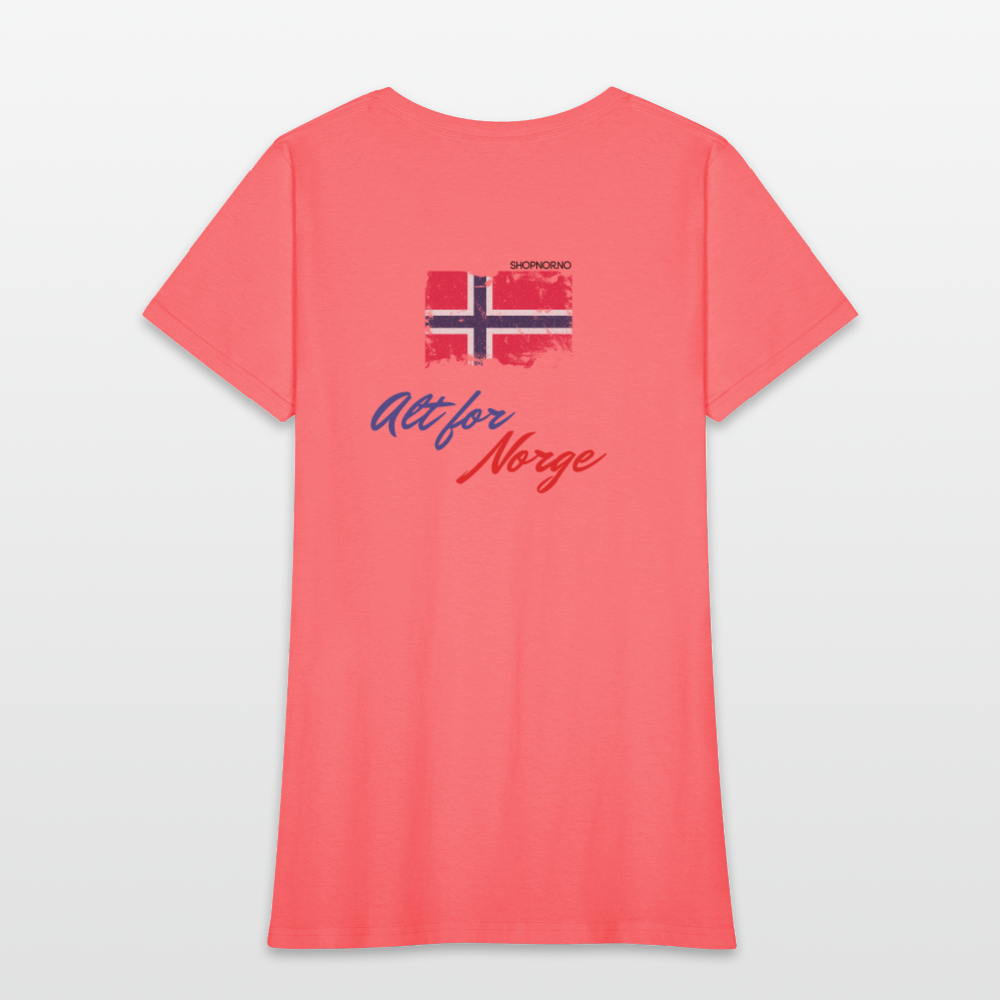 T-skjorte | Kvinner - coral