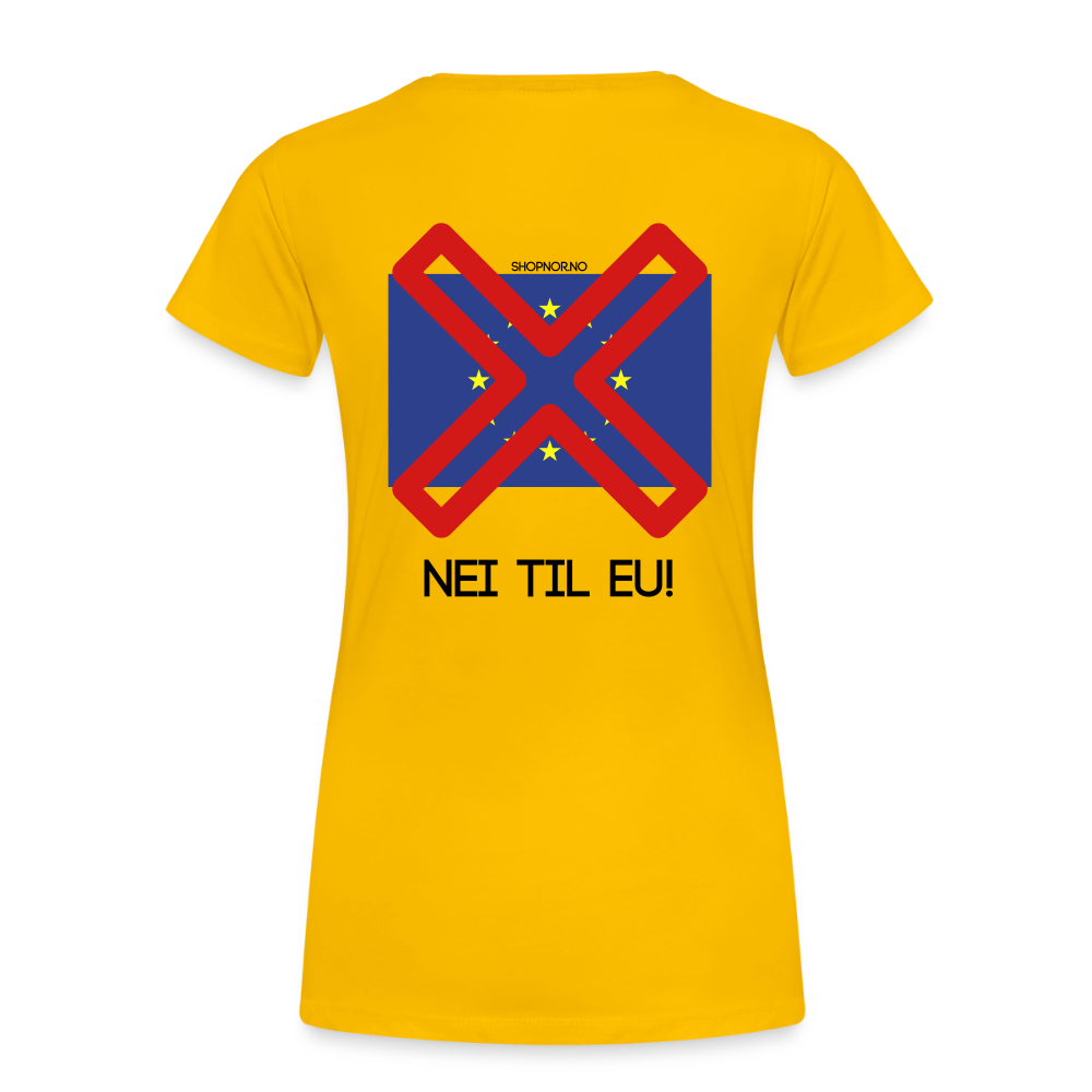 Premium T-Skjorte | Kvinner - sun yellow