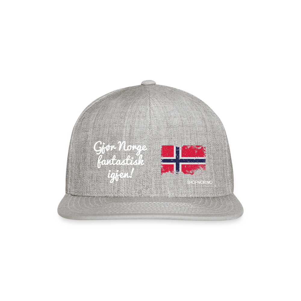Snapback Baseball Cap - heather gray