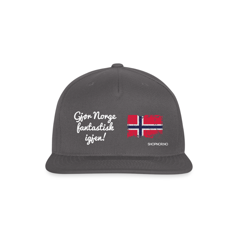 Snapback Baseball Cap - dark grey