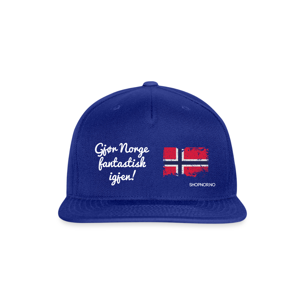 Snapback Baseball Cap - royal blue
