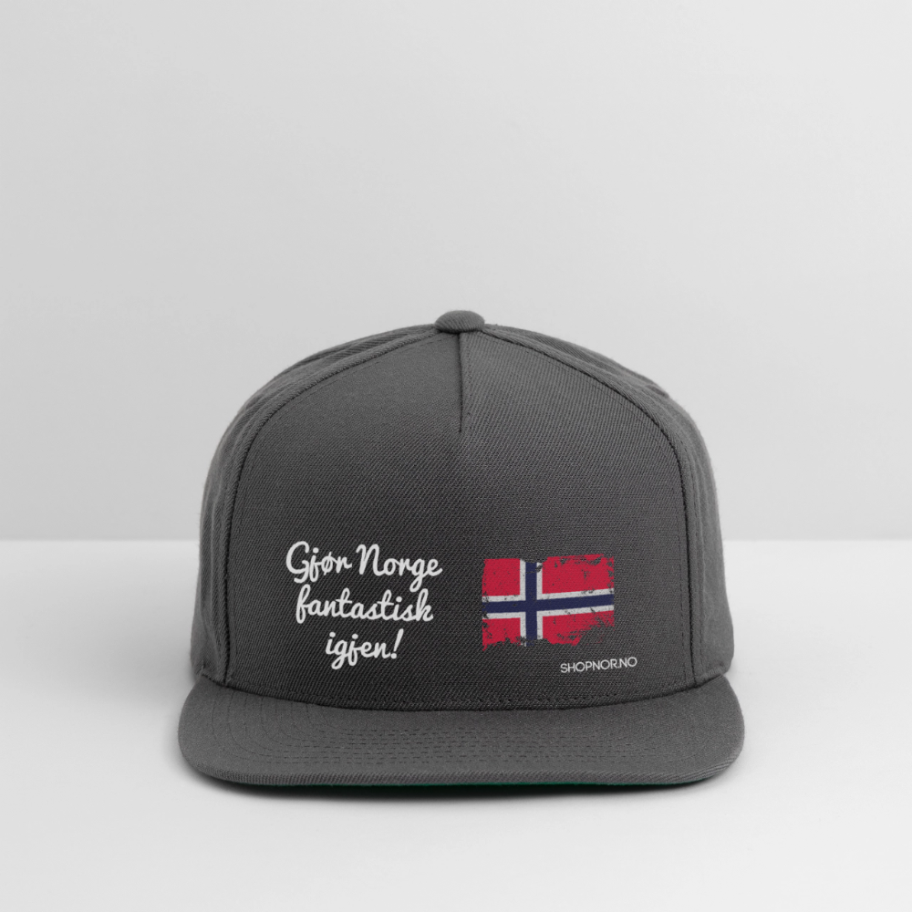 Snapback Baseball Cap - dark grey