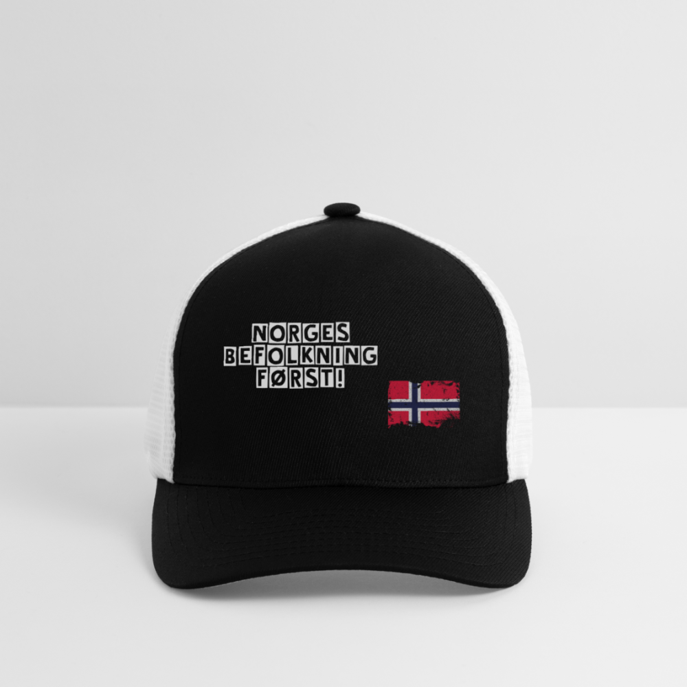 Flexfit Fitted Baseball Cap - black/white