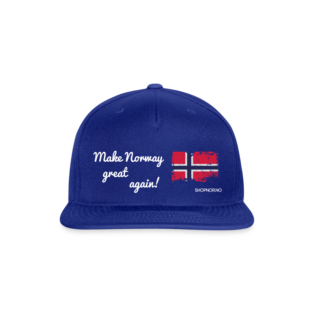 Snapback Baseball Cap - royal blue