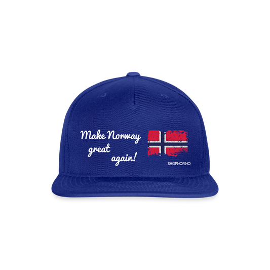 Snapback Baseball Cap - royal blue