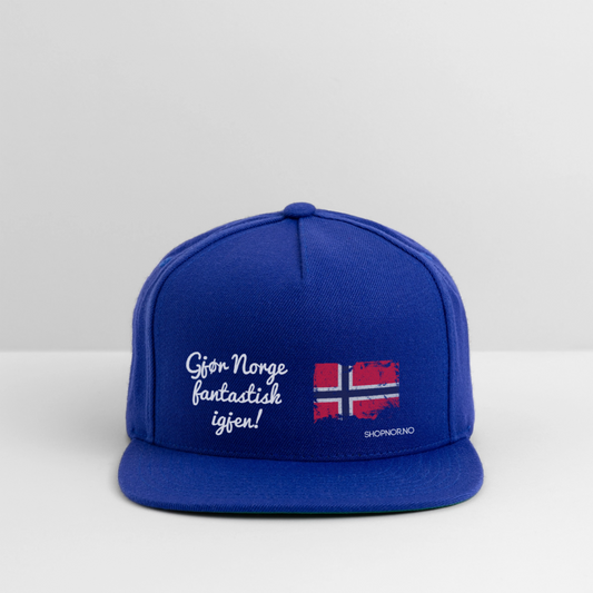 Snapback Baseball Cap - royal blue
