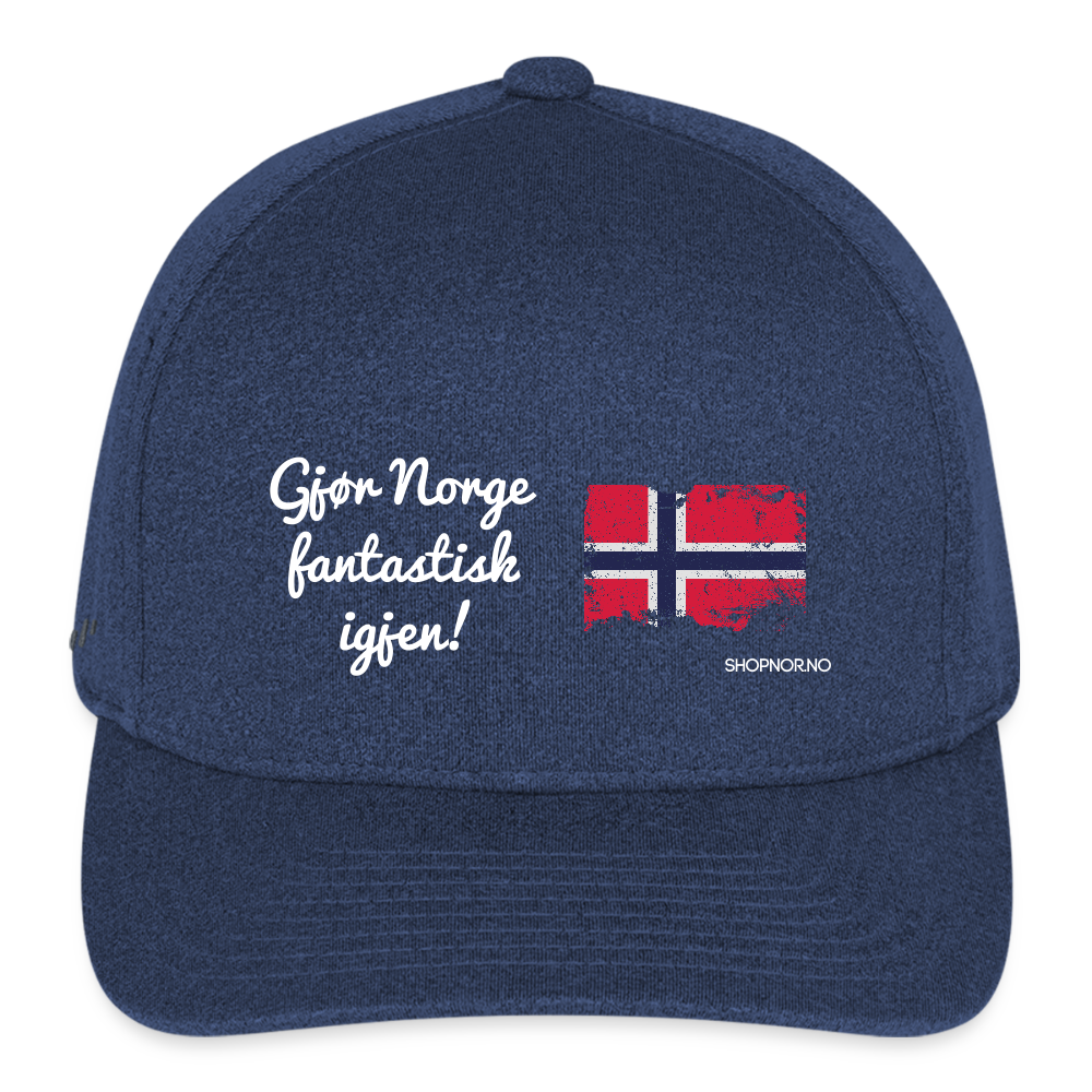 Flexfit  Melange Baseball Cap - heather navy
