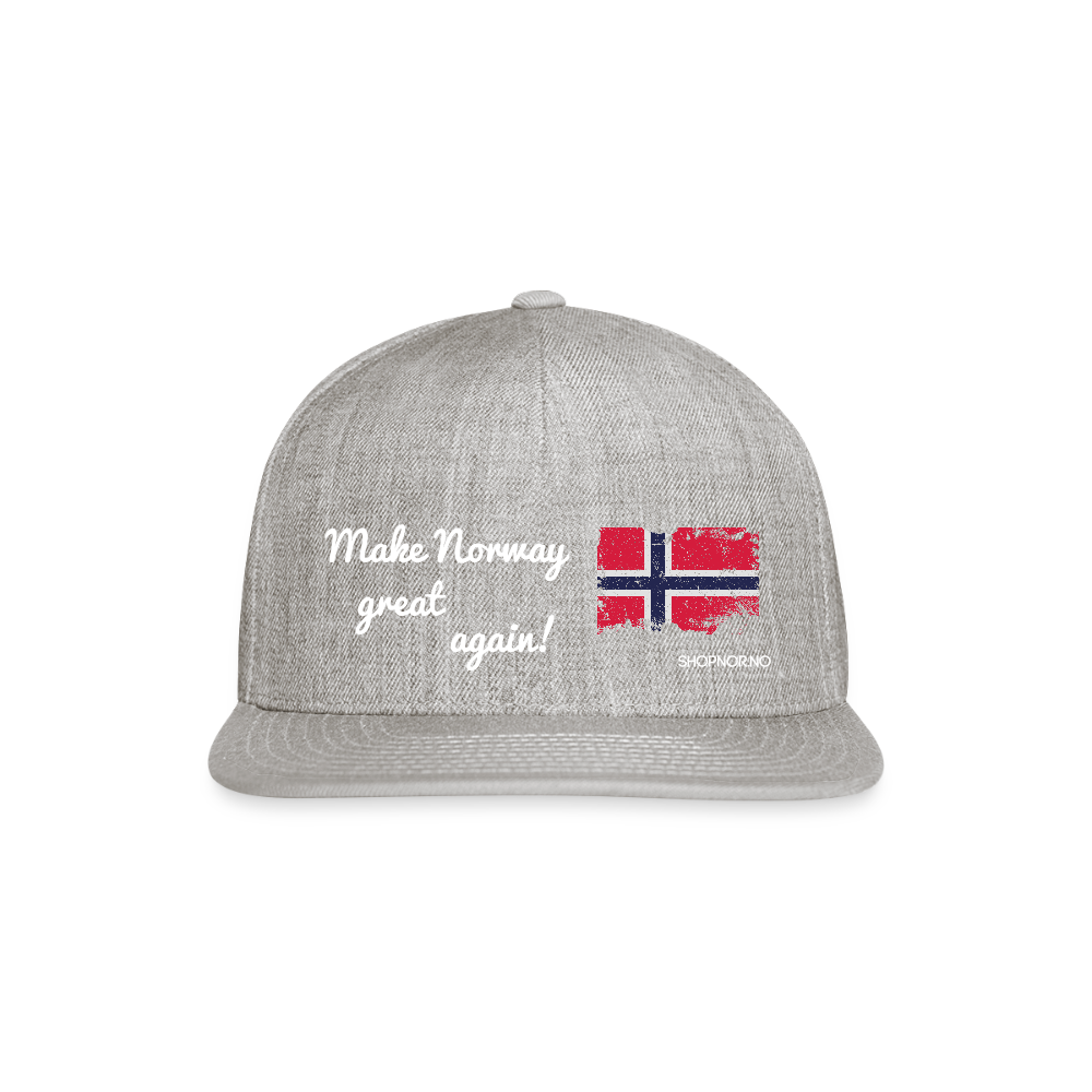 Snapback Baseball Cap - heather gray