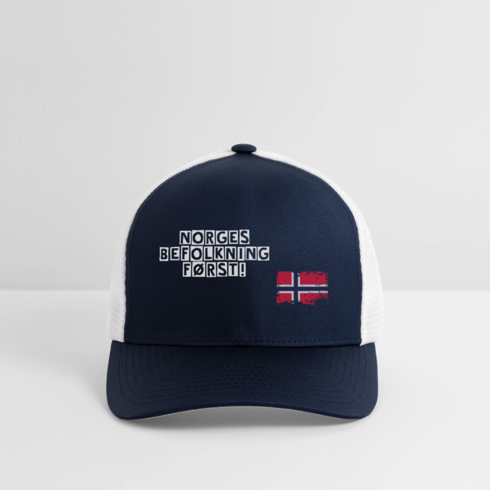 Flexfit Fitted Baseball Cap - navy/white