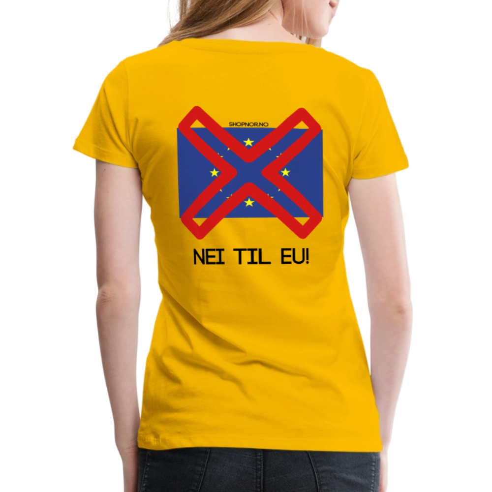 Premium T-Skjorte | Kvinner - sun yellow