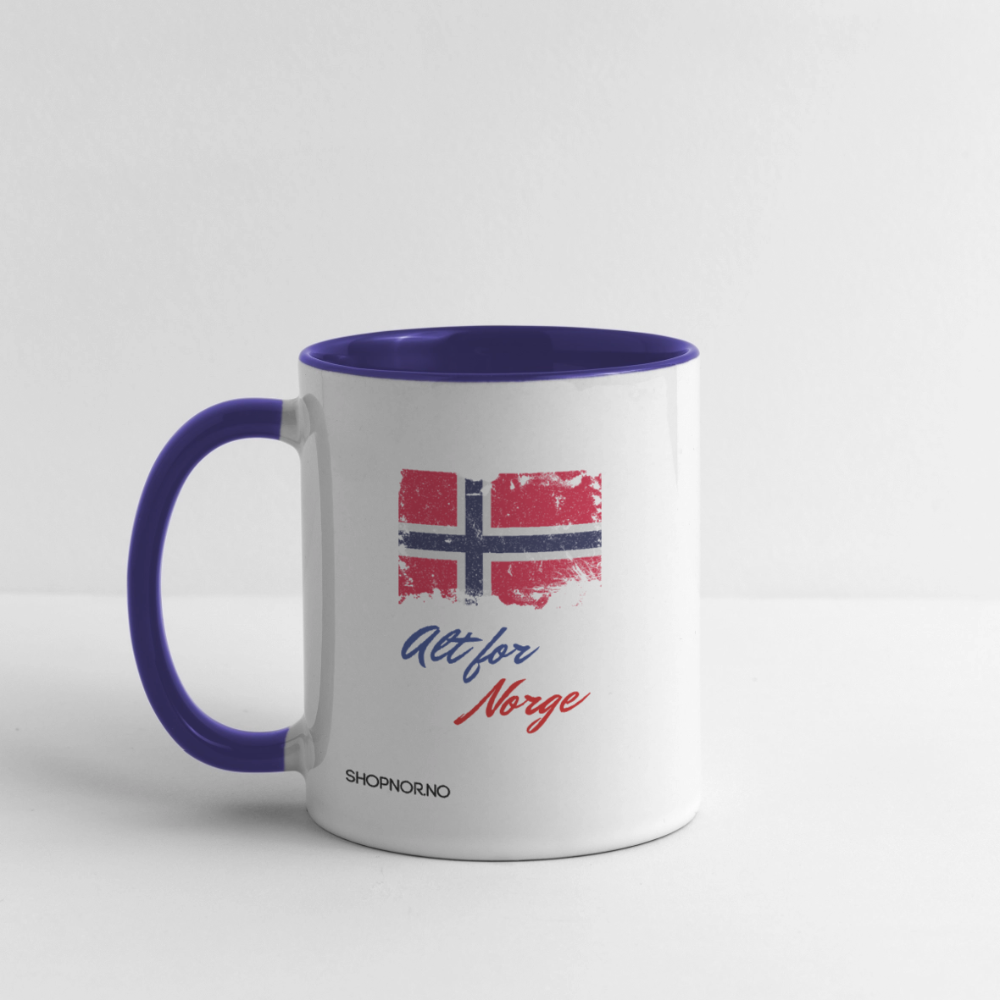 Contrast Kaffekopp - white/cobalt blue