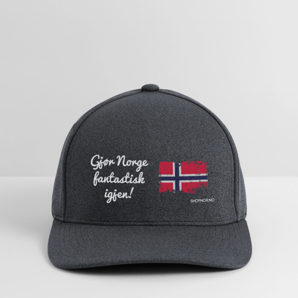 Flexfit  Melange Baseball Cap - dark heather gray
