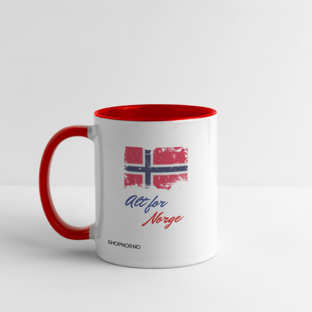 Contrast Kaffekopp - white/red