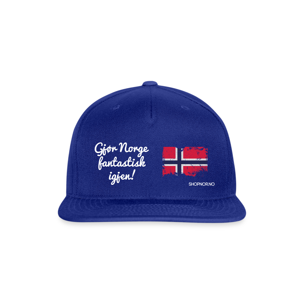 Snapback Baseball Cap - royal blue