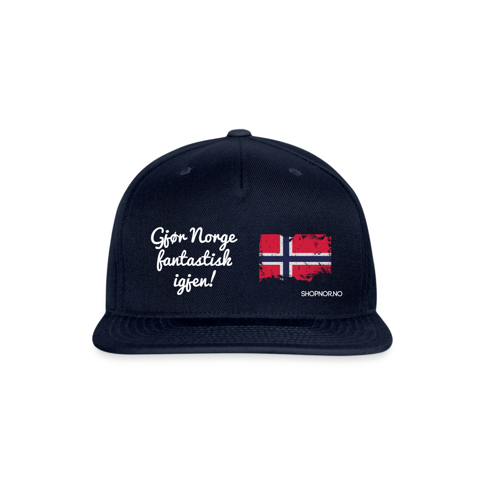 Snapback Baseball Cap - navy