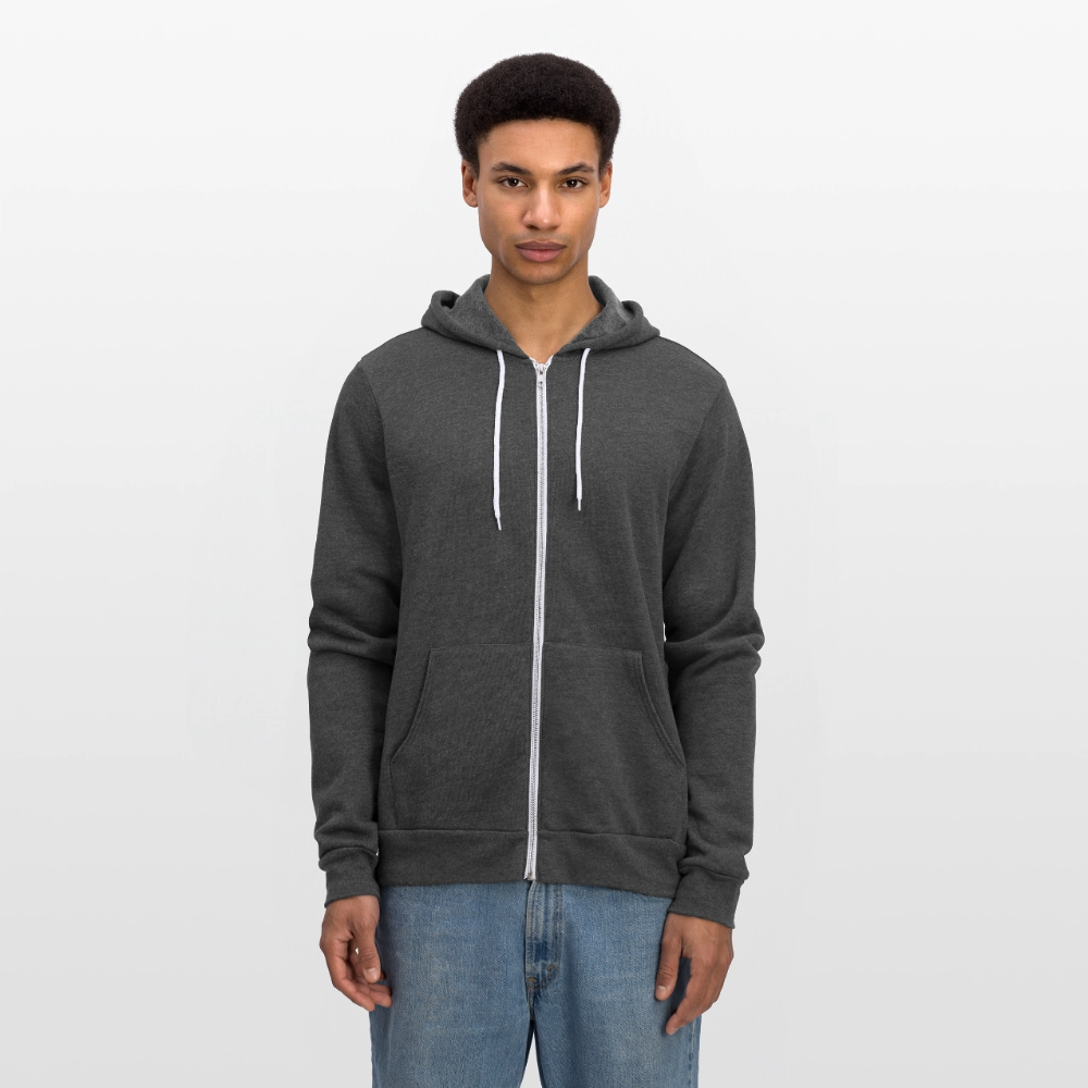 Bella + Canvas Unisex Full Hoodie - charcoal grey