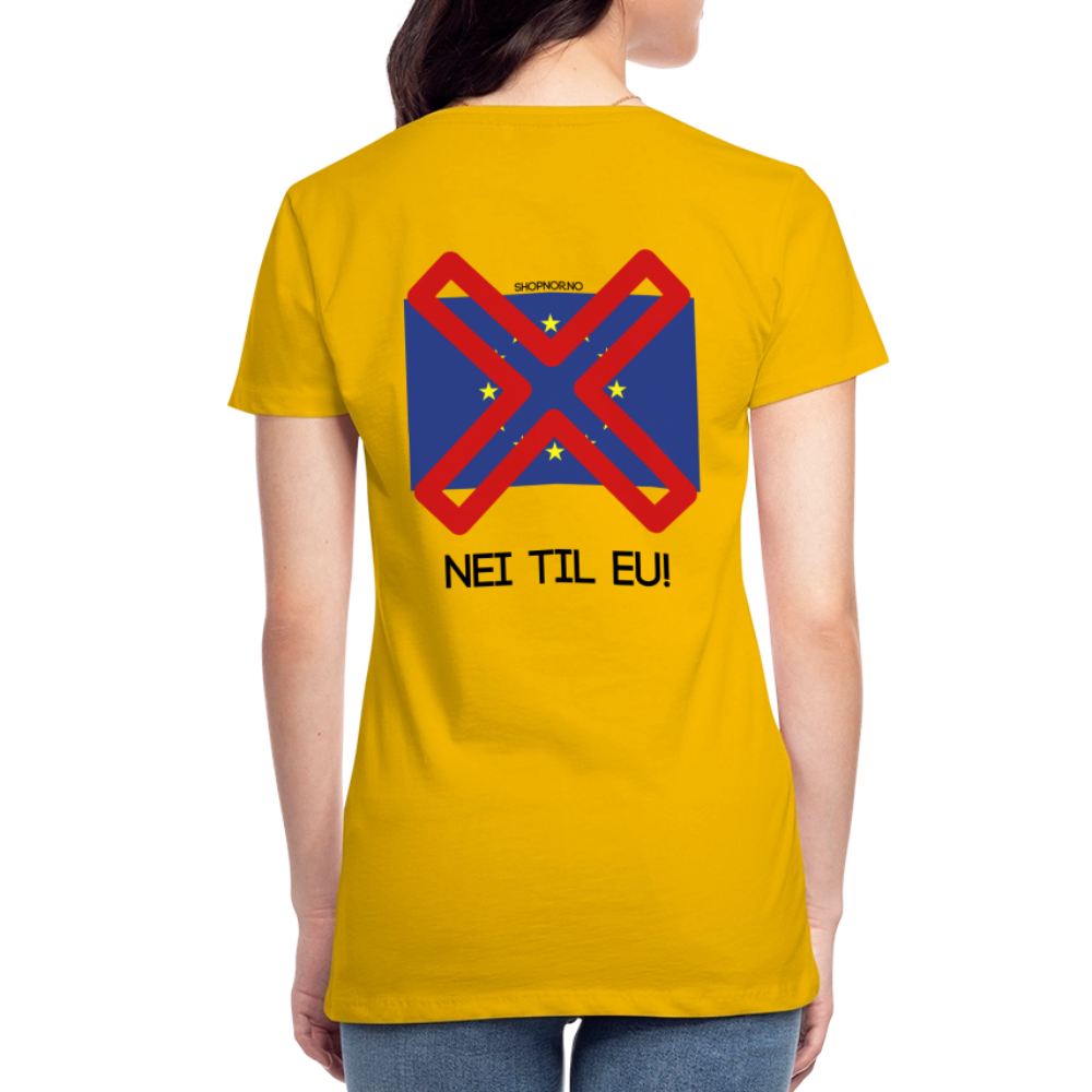 Premium T-Skjorte | Kvinner - sun yellow