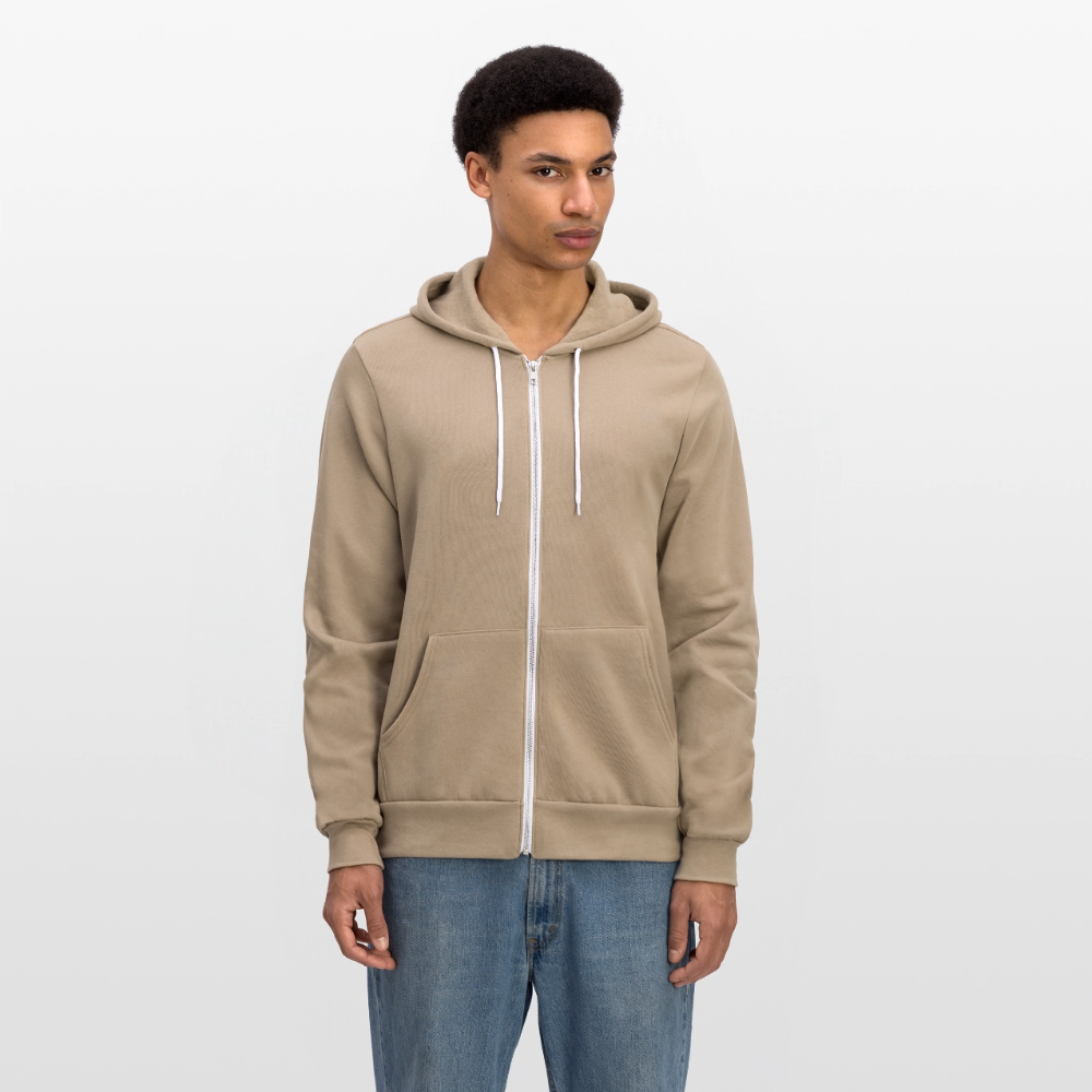 Bella + Canvas Unisex Full Hoodie - tan