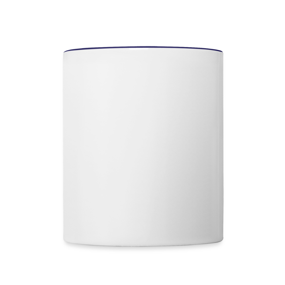 Contrast Kaffekopp - white/cobalt blue