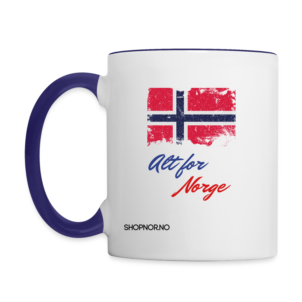 Contrast Kaffekopp - white/cobalt blue