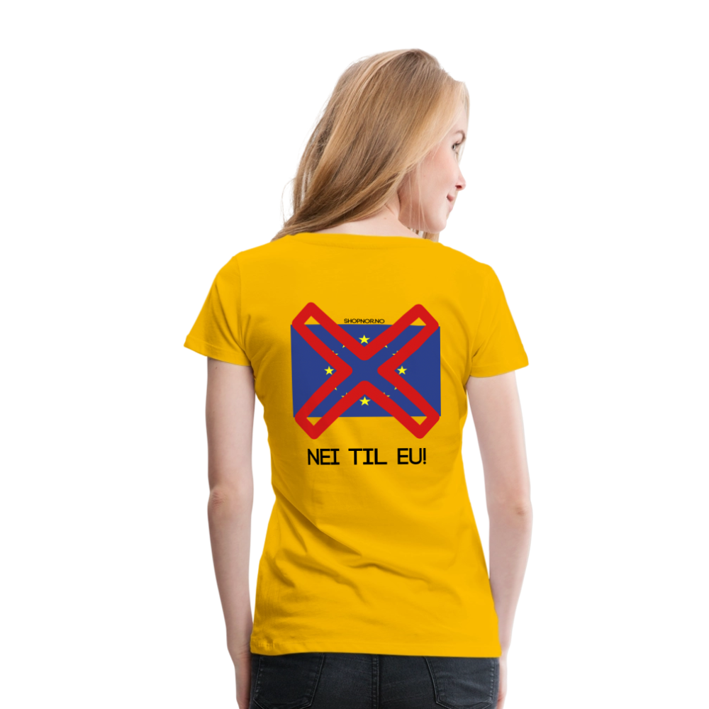 Premium T-Skjorte | Kvinner - sun yellow