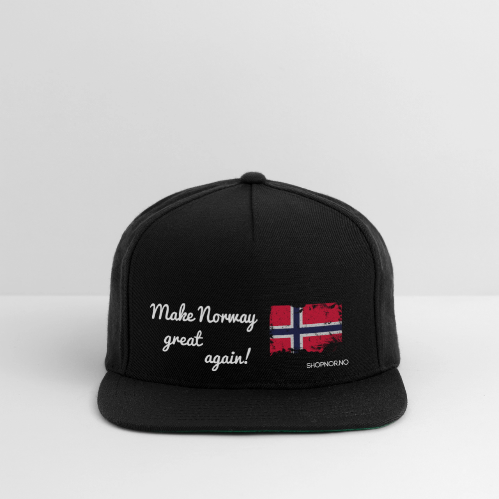 Snapback Baseball Cap - black