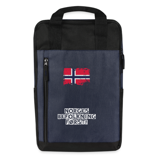 Laptop Ryggsekk - heather navy/black