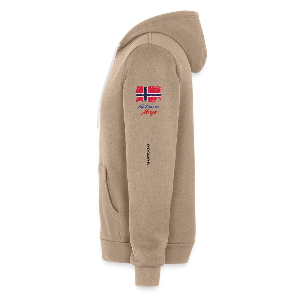 Bella + Canvas Unisex Full Hoodie - tan
