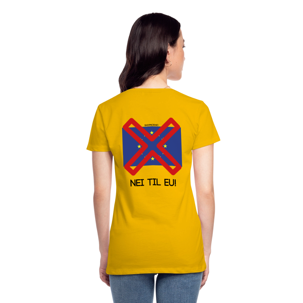 Premium T-Skjorte | Kvinner - sun yellow