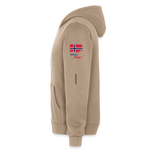 Bella + Canvas Unisex Full Hoodie - tan