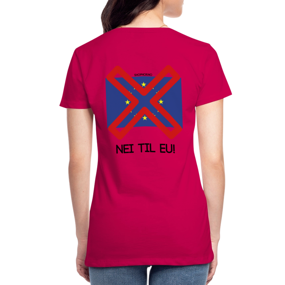 Premium T-Skjorte | Kvinner - dark pink