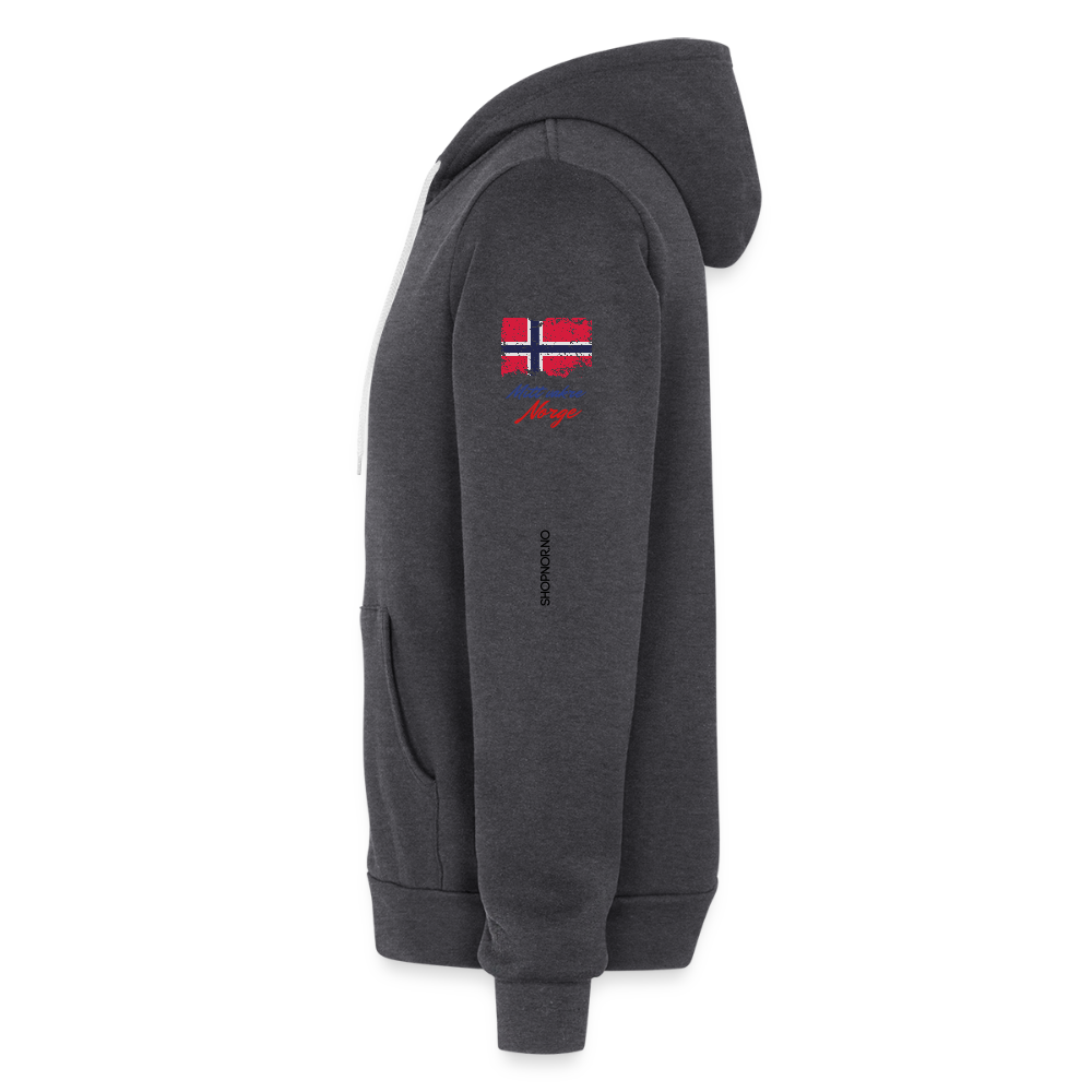 Bella + Canvas Unisex Full Hoodie - charcoal grey