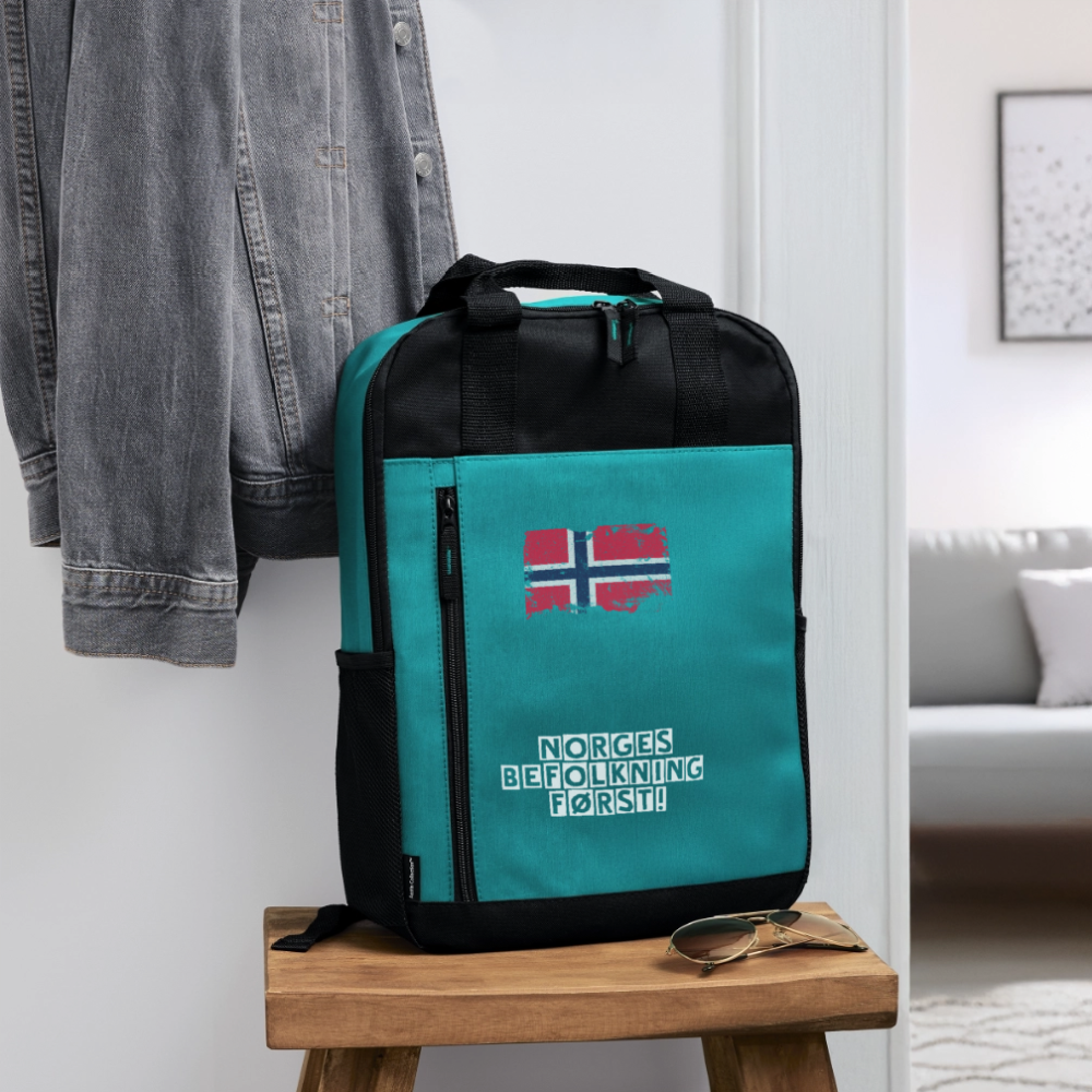 Laptop Ryggsekk - heather teal/black