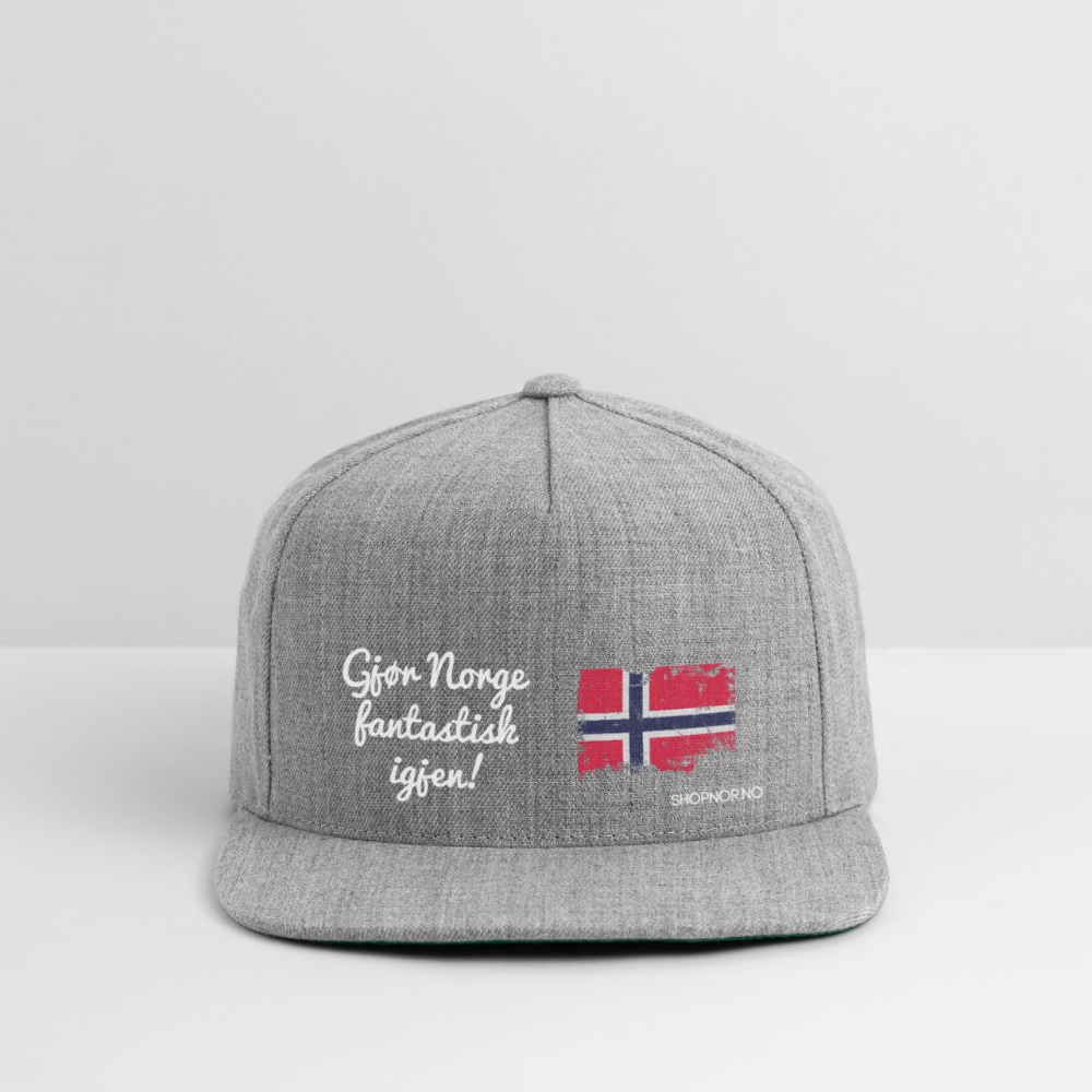 Snapback Baseball Cap - heather gray