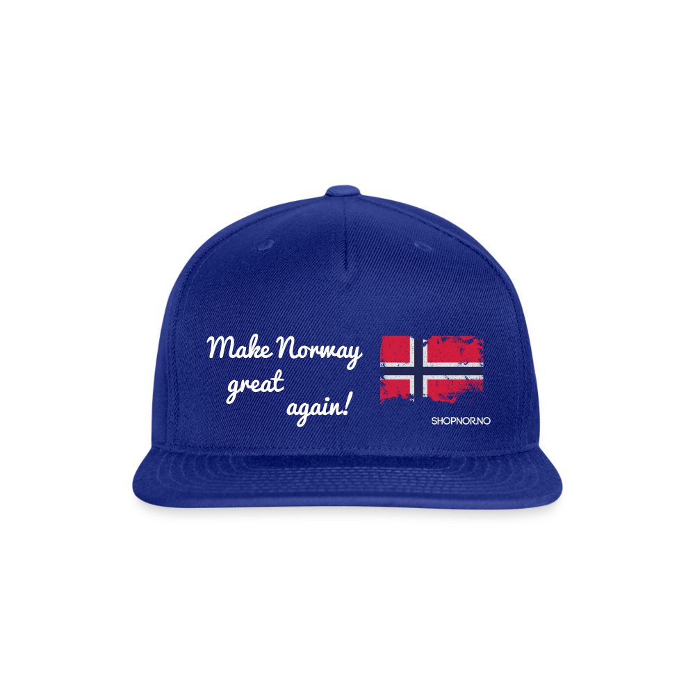 Snapback Baseball Cap - royal blue