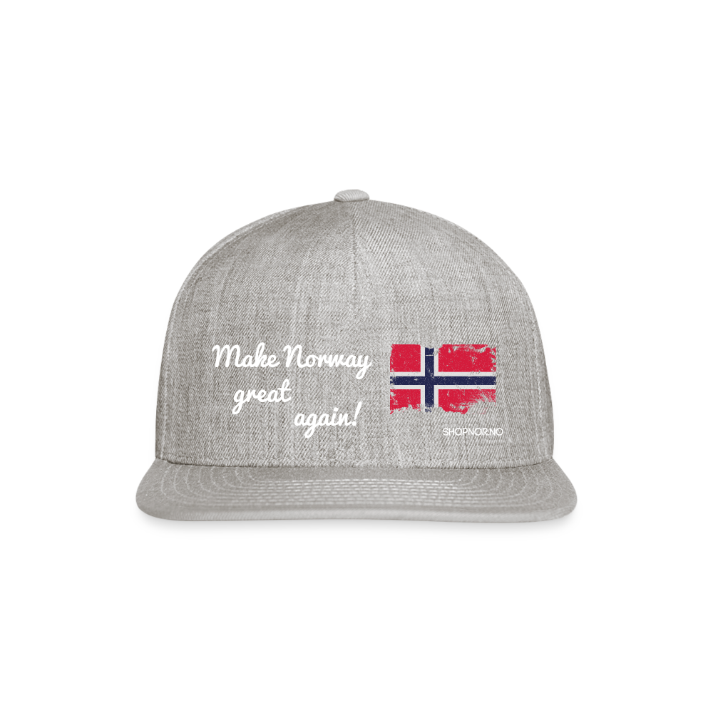 Snapback Baseball Cap - heather gray