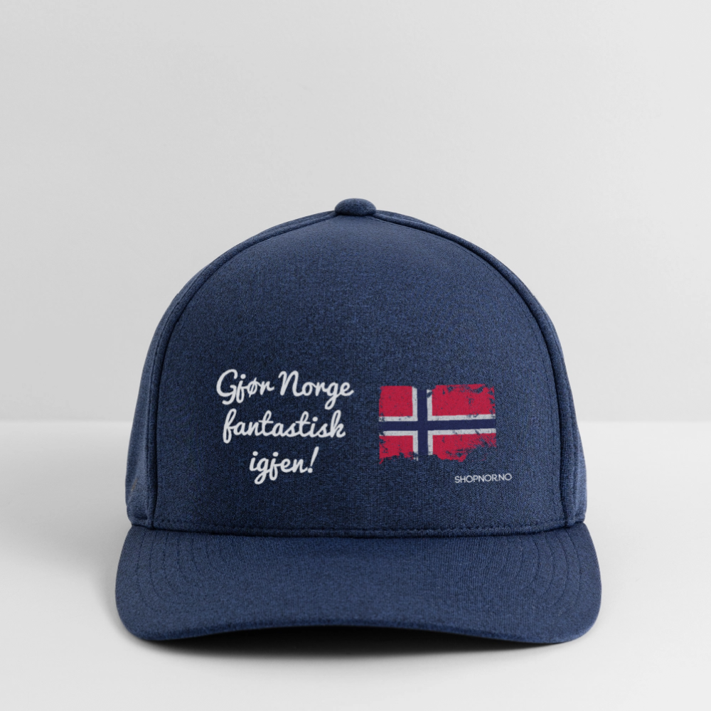 Flexfit  Melange Baseball Cap - heather navy