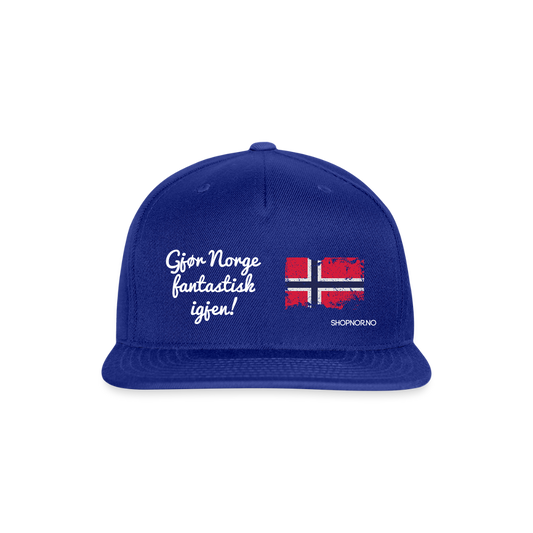 Snapback Baseball Cap - royal blue