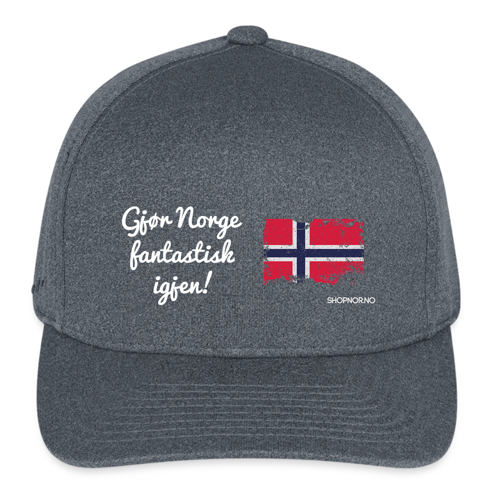 Flexfit  Melange Baseball Cap - dark heather gray