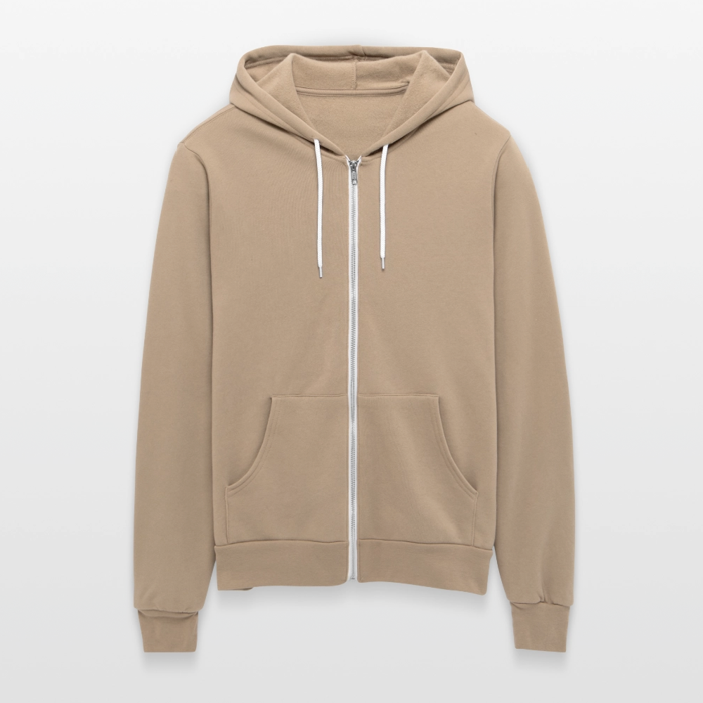 Bella + Canvas Unisex Full Hoodie - tan