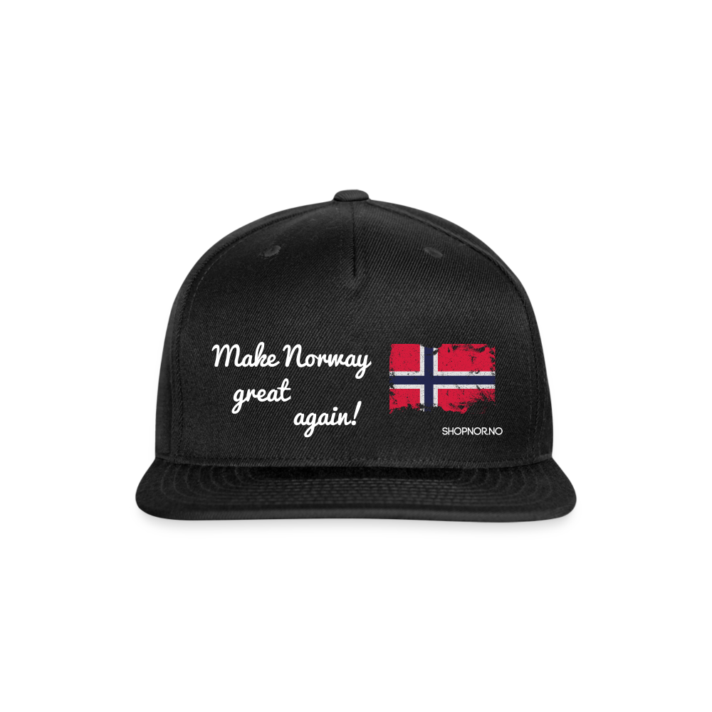Snapback Baseball Cap - black